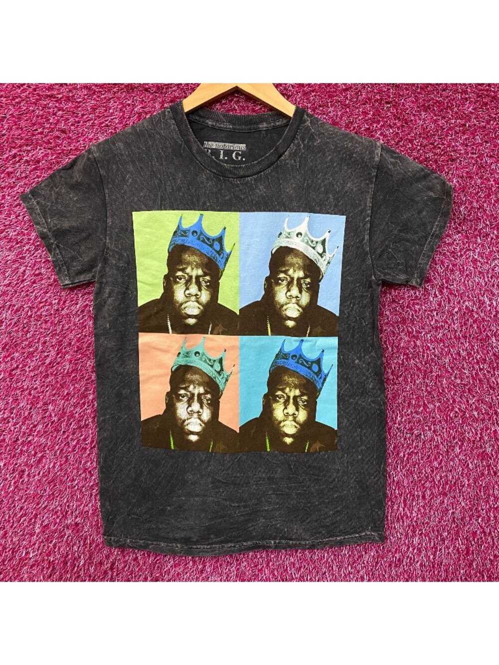The Notorious B.I.G. King of New York Pop Art Graphic T-Shirt Small